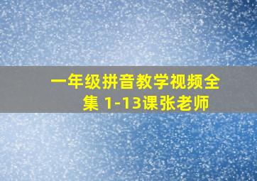 一年级拼音教学视频全集 1-13课张老师